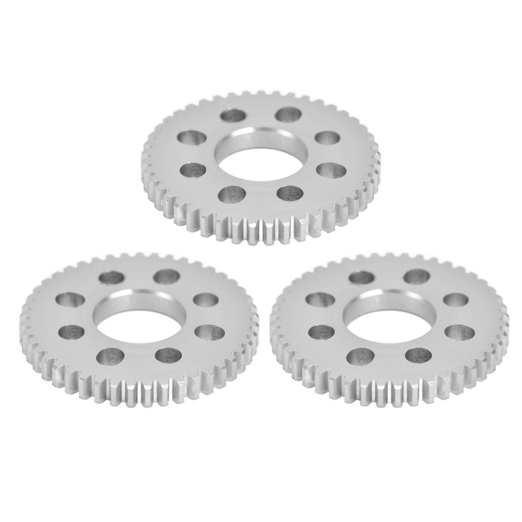 3Pcs Spur Gear 8 Holes Aluminium 4mm Thickness 14mm Centre Hole 0.8 Module Set Kit431204140050