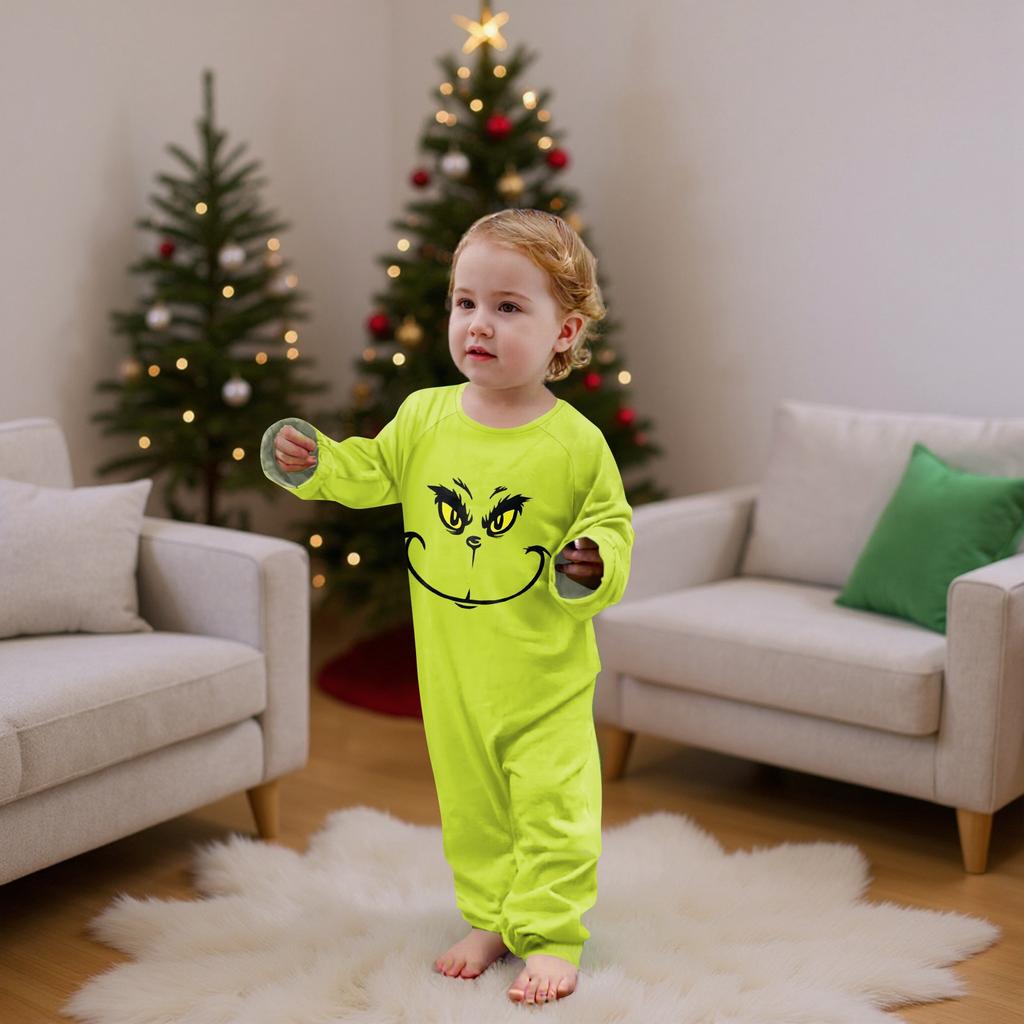 Комплект из топа и брюк с рождественскими принтами для всей семьи Одинаковые комплекты для всей семьи