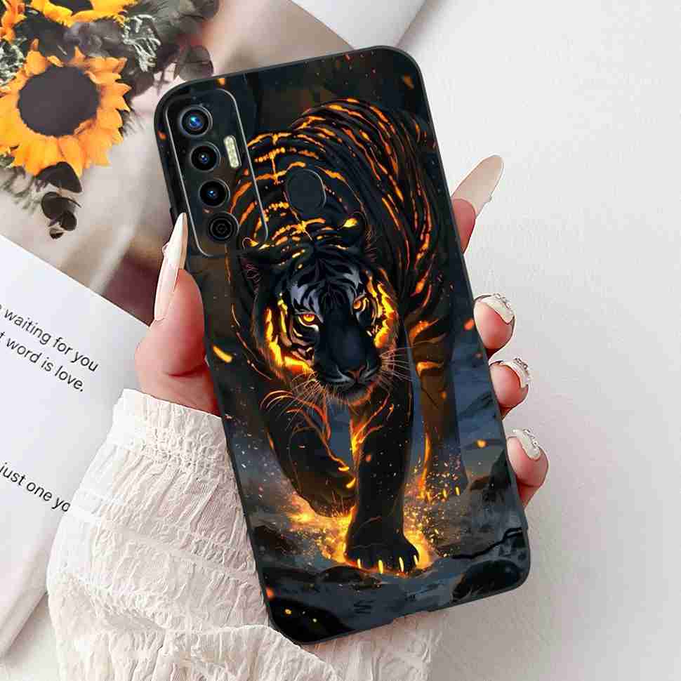 Cute Cat Cover For Tecno Camon 17 Case CG6 CG6j Silicone Soft Protection Shell For Tecno Camon 17 Camon17 Back Cover Casing 6.6"