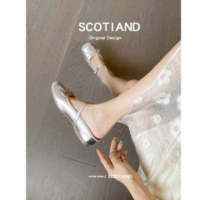 5см Мэри Джейн полу-драг новые маленькие туфли на скрытой платформе женские серебряный бант сумка голова тапочки