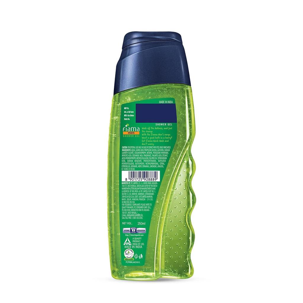 Fiama Men Гель для душа Quick Wash, Средство для мытья тела с кондиционерами для увлажненной кожи, 250 мл
