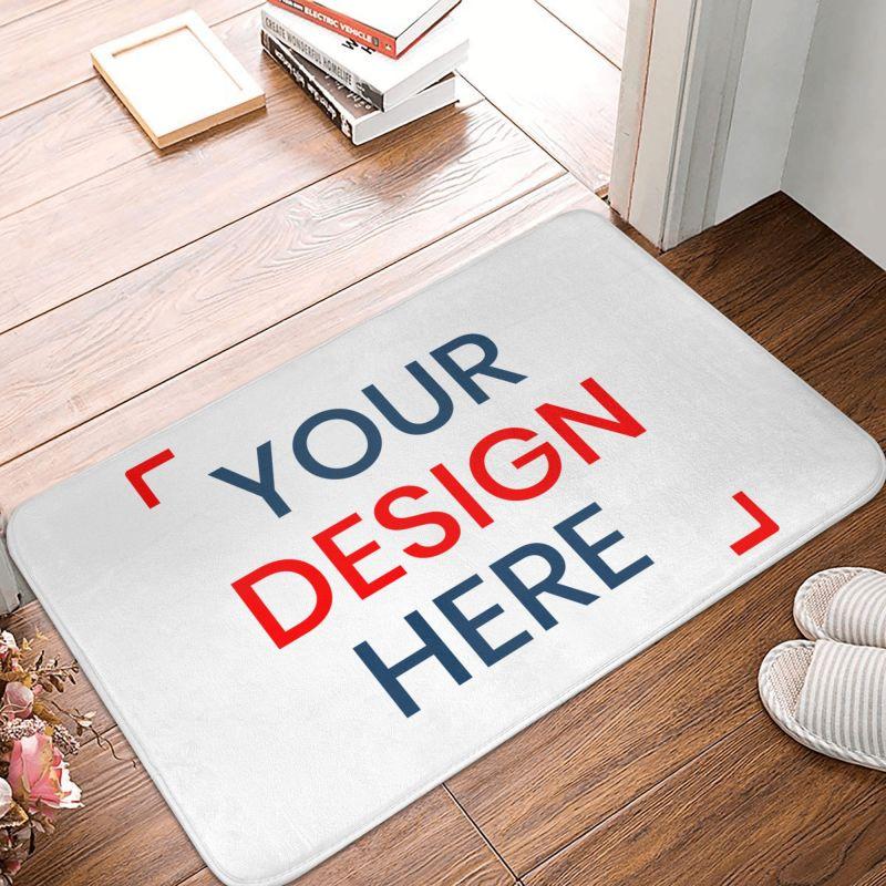 ize Logo Floor Door Bath Kitchen Mats Anti-Slip Indoor Your Design Here Doormat Garden Entrance Carpet Rug Footpad