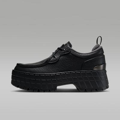 Jordan Air Jordan 1 Casual Leather Shoes Women's Low Top Black
