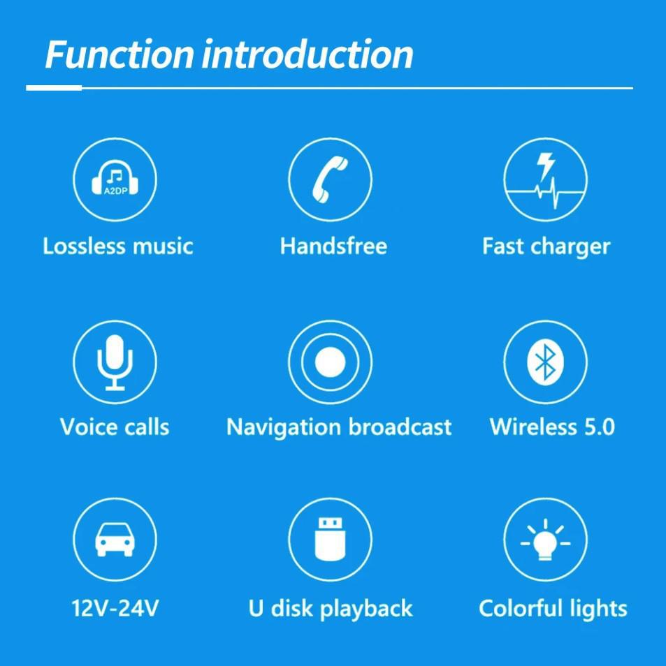 Автомобильный Bluetooth FM-передатчик с MP3, функцией громкой связи, слотом для карты и зарядным устройством 3A