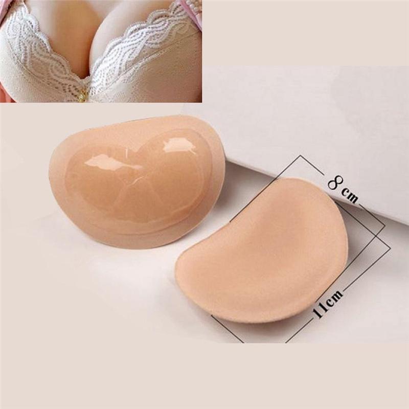Силиконовые вкладки пуш-ап в бюстгалтер,11*8 см.,цвета в ассортименте