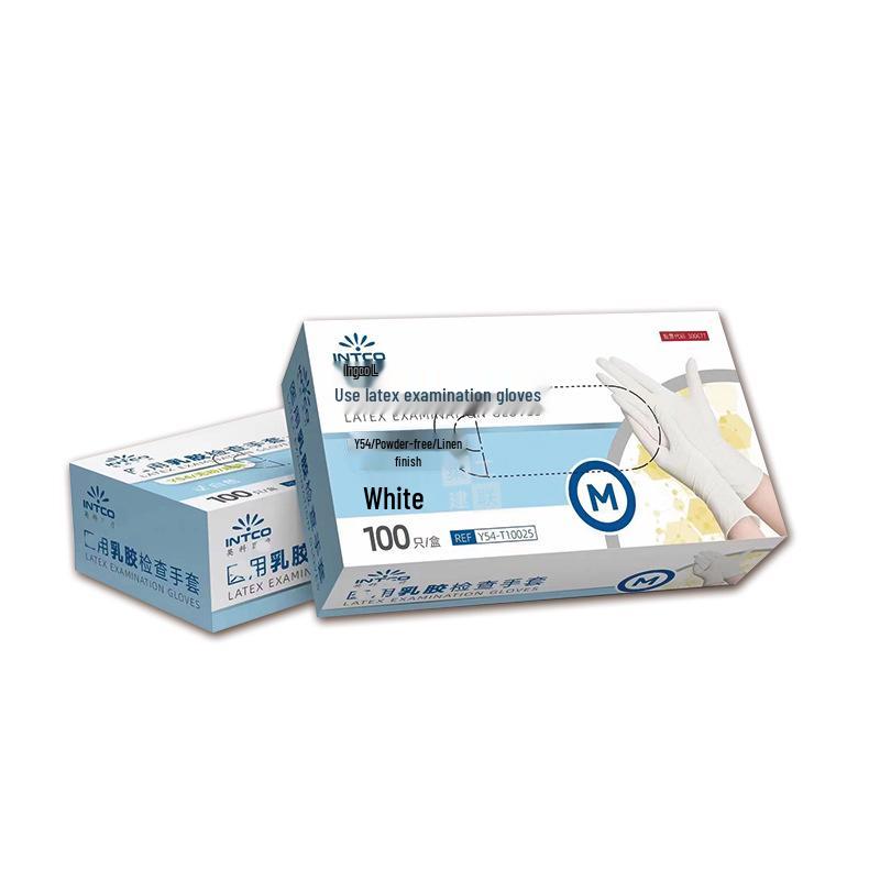 Genuine Yinko Y54 Waterproof Latex Gloves for Daily Use: Oil-Proof, Disposable, Perfect for Kitchen Cleaning.