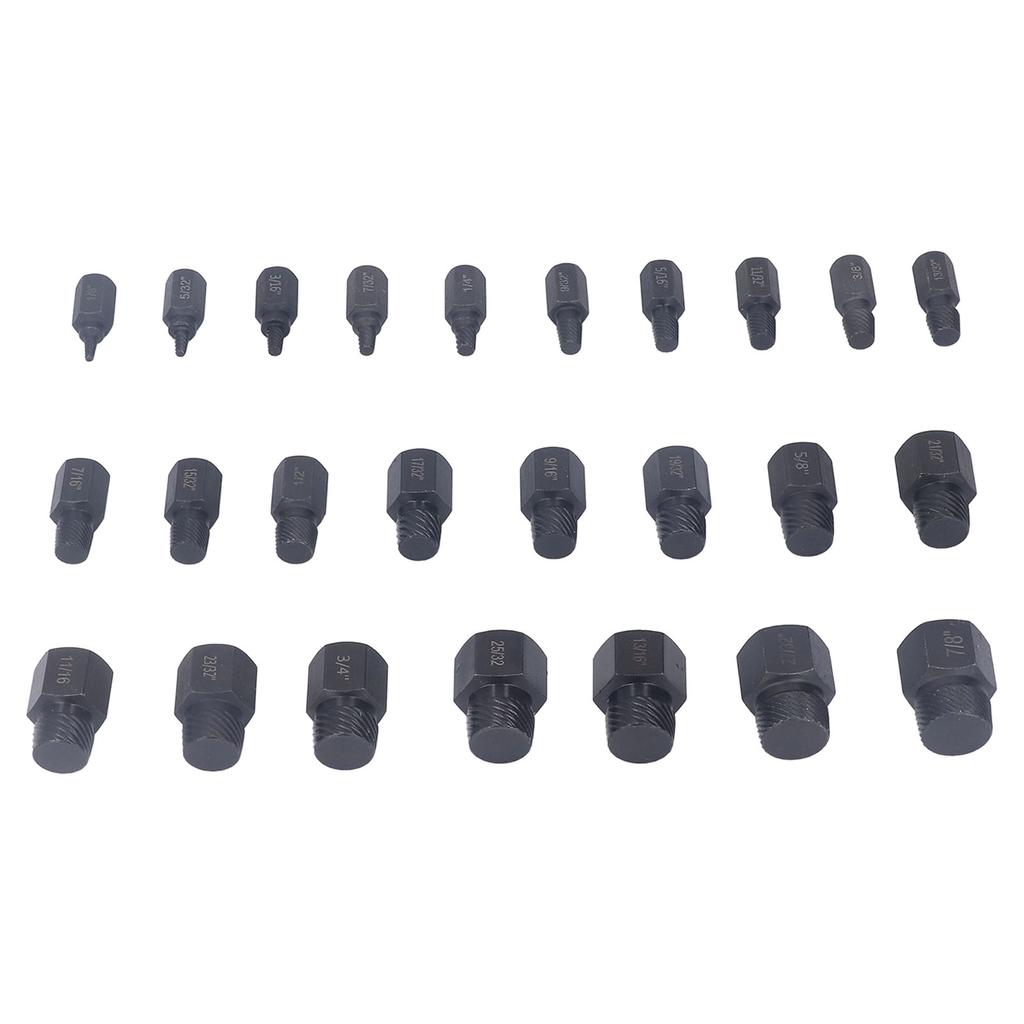 25 шт. Набор для извлечения болтов из хромомолибденовой стали с шестигранной головкой для ремонта сломанных поврежденных болтов и шпилек