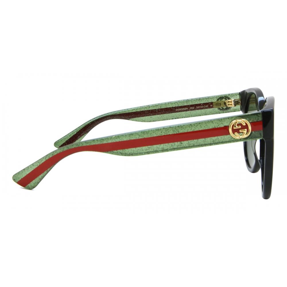Gucci Женские Солнцезащитные Очки Черные Gg0035sn 002