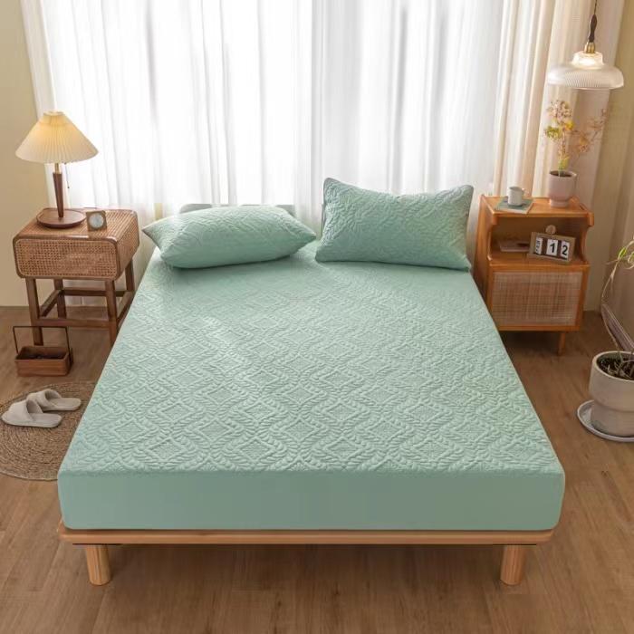 Хороший водонепроницаемый стеганый наматрасник размера King Queen, воздухопроницаемый чехол для кровати с защитой от клещей, не включая наволочку