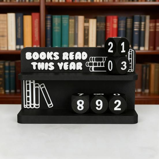 Счетчик прочитанных книг Yousheng Декор книжной полки Книга Прочитайте это в этом году Украшение Ежегодный учет чтения Трекер читательского вызова Подарок для книголюбов