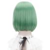 Wig Bob Short Full Wig Small Face Wig with Net Heat Resistant Colorful 17 Colors Available Women's (Green)