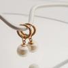 Серьги-подвески Wenjian Retro Pearl для женщин, титановая сталь с позолотой 18 карат, модный легкий роскошный дизайн