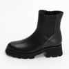 Ru Fashion Boots Tank Sole Side Gore Short Boots 2842 Black [Lanvin Bleu]