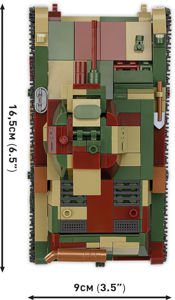 COBI-2661 7TP Light Tank, Polish Army Historical Collection, WWII, 1:28 Scale, Building Blocks, ABS Material, Ages 3+, Instructions Included