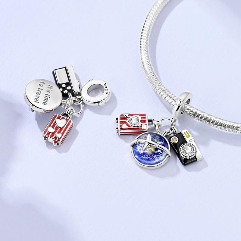 Медные Подвески Оригинальный Дизайн Синие Глаза Циркон Кот Собака Бусина Сердце Подвеска Для Браслета Своими Руками Для Женщин Свадебные Украшения Подарок