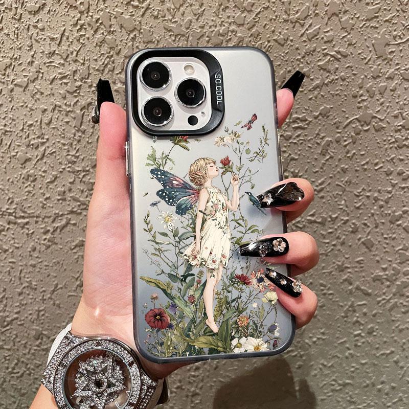 Красивая крыло бабочки Чехол для телефона для девочки Для для IPhone 13 12 Mini 11 Pro Max 16 Pro Max 15 Pro 14 Plus Лазерные Чехлы для телефона