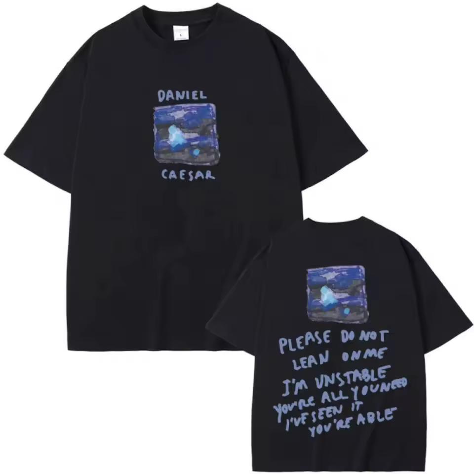 Rapper Daniel Caesar Graphic Print Men's Casual T-and kids tshirt Graphic Short Sleeve Men's T-and kids tshirts for Summer Unisex All-Season