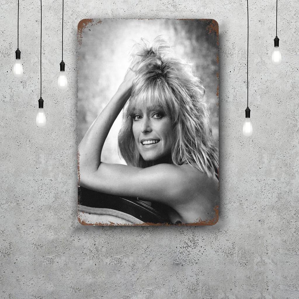 farrah fawcett Classic Poster Rusty Metal Plaque Retro Decorative Plate Bar Man Cave Garage Club Metal Sign Wall Decoration