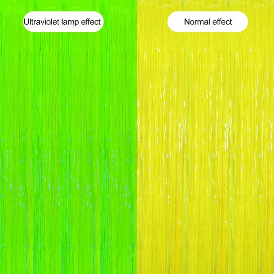 Metallic Tinsel Foil Fringe Curtains Colorful Iridescent Tinsel Streamer Backdrop Decor