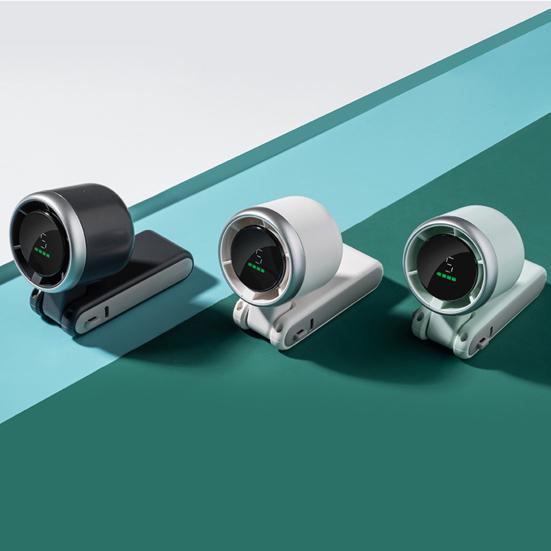 Портативный ручной турбовентилятор с цифровым дисплеем, регулируемый на 180 градусов бесщеточный двигатель, 5 скоростей, складной охлаждающий вентилятор для путешествий