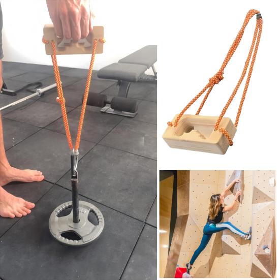 Portable Rock Climbing Grip Strength Trainer Wooden Hangboard Climbers Hand Finger Forearm Strengthener Pull-Up