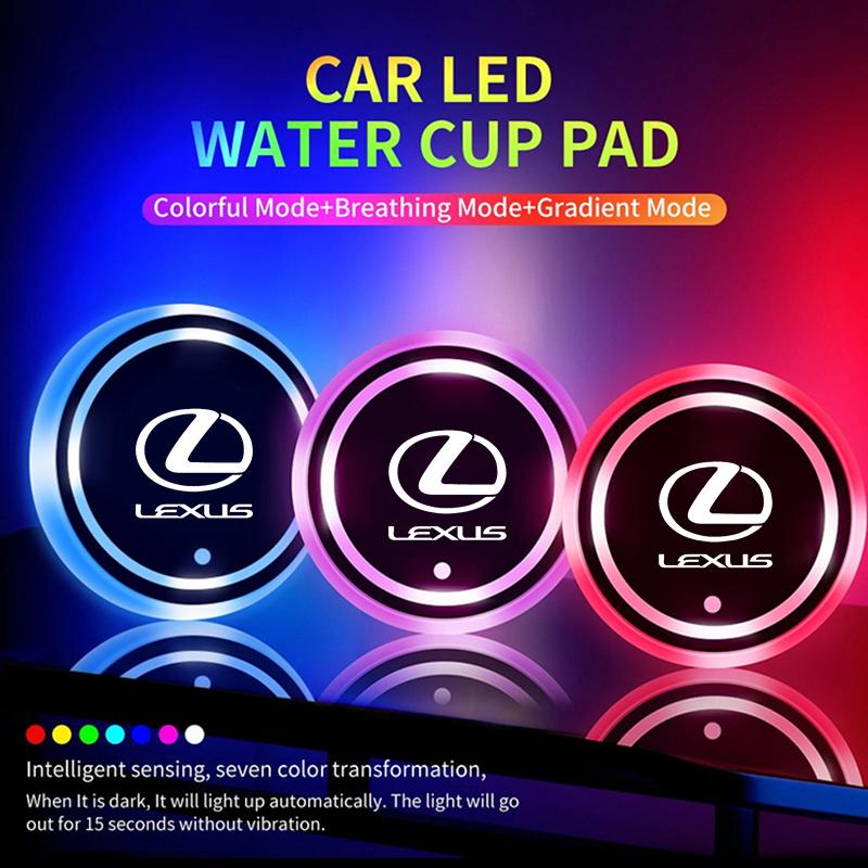 2 шт. Автомобильная подставка под стакан с LED-подсветкой, светящаяся подставка для Lexus IS250 IS300 RX350 LS500 LX600 NX260 CT200 ES RX NX LS UX LM