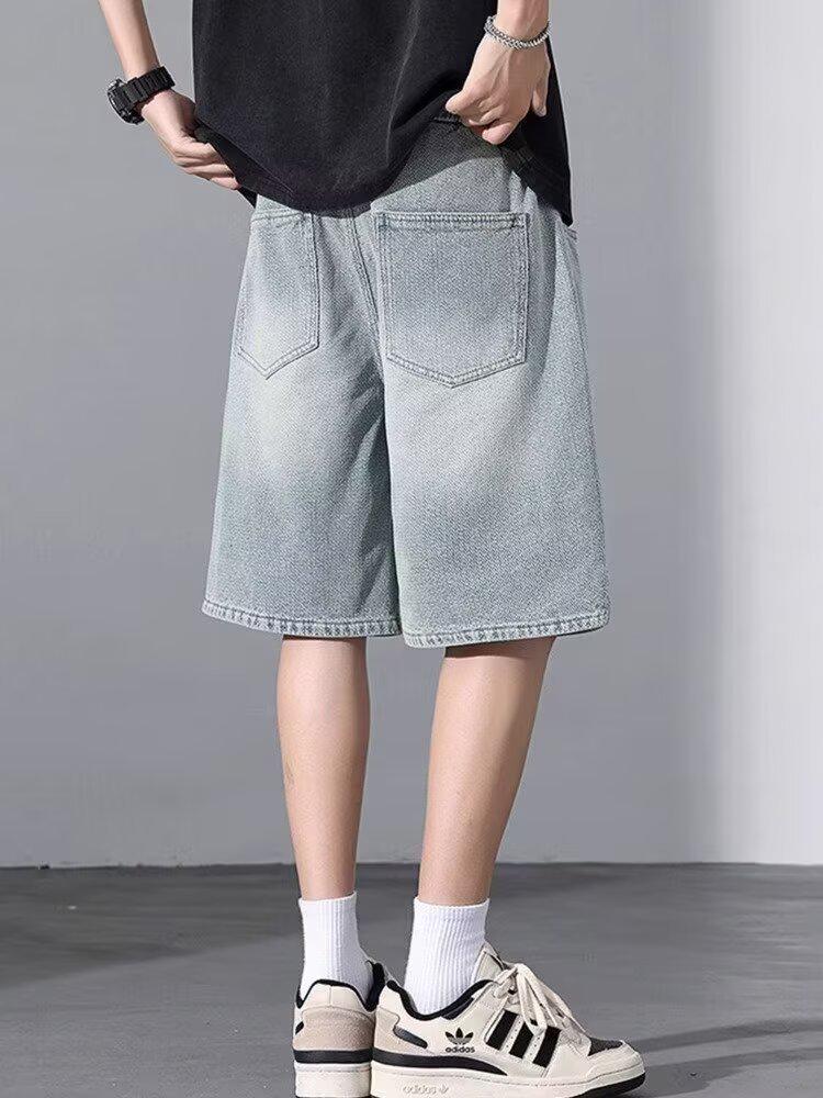 Men's Summer Lightweight Denim Shorts 2026: New Trendy Straight-Leg, Loose-Fit Casual Capris