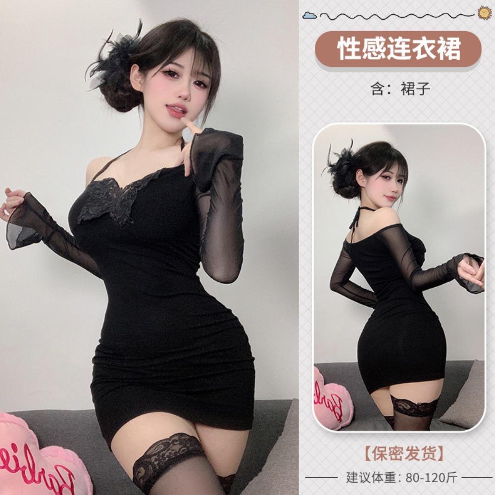 Нижнее белье Domila Sexy Spice Girls Pure Sex, трехмерная бабочка, односложный вырез, длинный рукав, короткая юбка, тонкая F671
