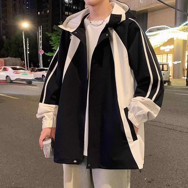 Новая куртка мужская весенне-осенняя повседневная с капюшоном американского свободного кроя осенний костюм