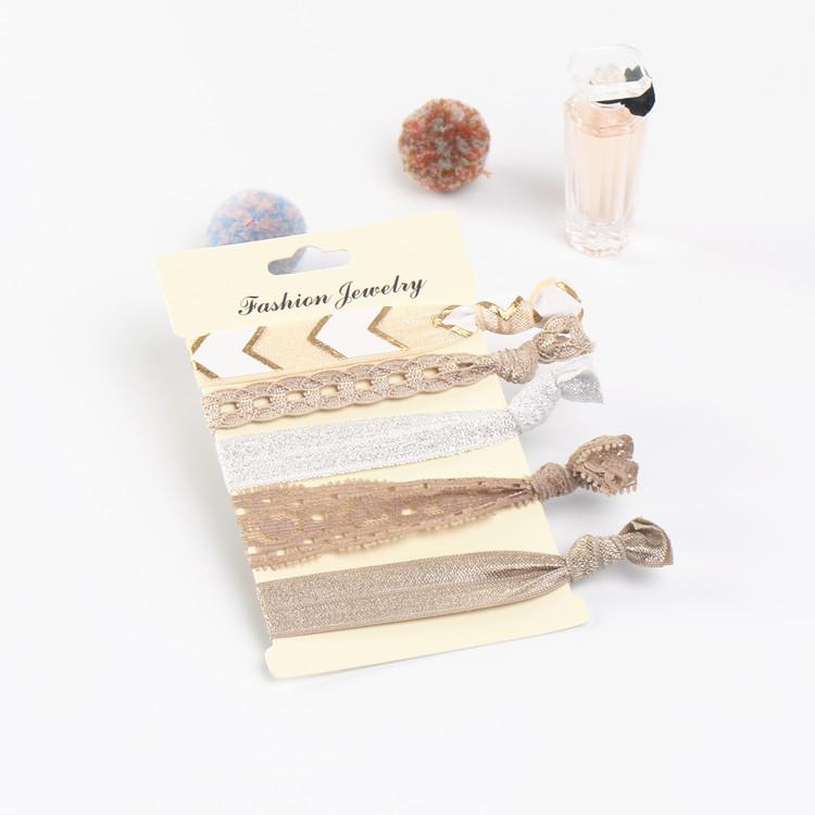 Korean Stylish Sweet Hair Bands Girls Knotted Elastic Soft Fabric Hair Tie Beach Tree Flower Fruit Heart Dotted Hair Ornament Gi
