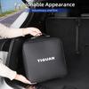 PIG1 New Energy Vehicle Charging Gun Storage Pouch Waterproof Leather Car Organizer Bag For VW Tiguan Golf Passat mk5 mk6 CC Golf 5 7