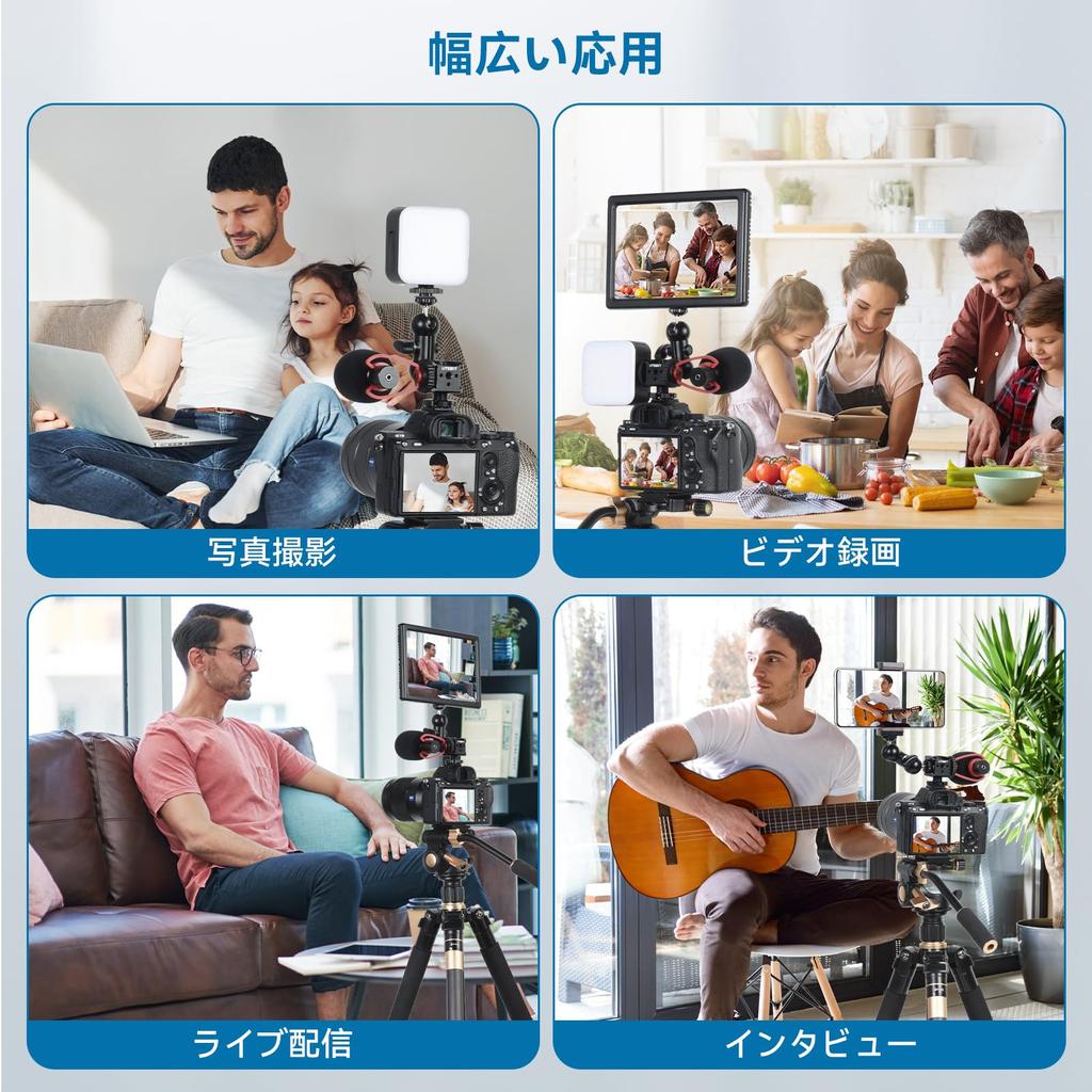 UTEBIT Hot Shoe Adapter 3 Cold Shoe Mount Magic Arm Set Strobe Shoe Mount Aluminum Magic Arm Camera Accessories Load Capacity 2kg Compatible with +