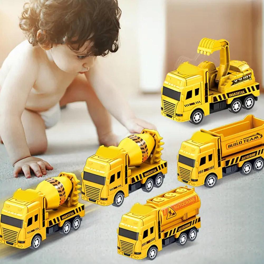 1PC Funny Baby Car Toy Mini Inertia With Optional Excavator/Sanitation/Garbage Play Kids Educat U8Z7