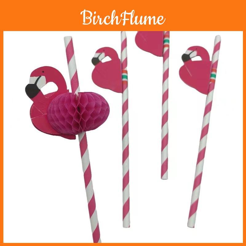 Degradable Pineapple Pattern Paper Straw For Party Drinks And Cake Decor
