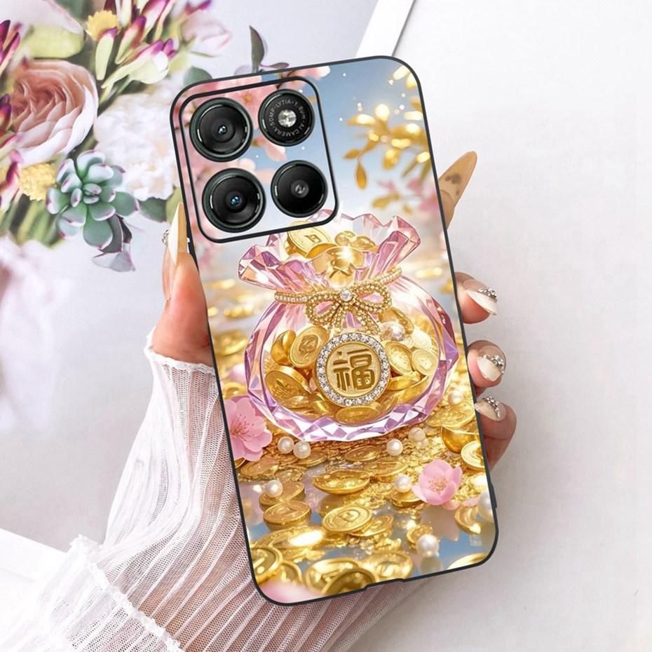 Модный Чехол с Буквой для Телефона Motorola Moto G77 G67 Задняя Крышка Для MOTO G67 G77 5G Мягкие Черные Силиконовые Чехлы