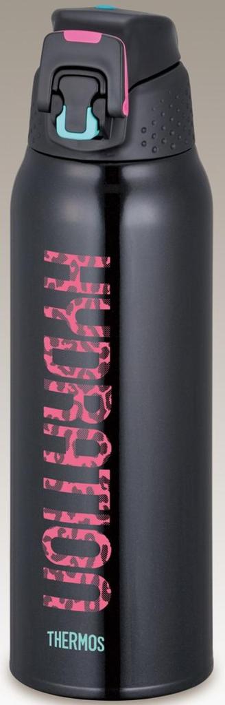 Thermos Vacuum Insulated Sports Bottle, 1.0L, Black Pink, FFZ-1000F BK-P