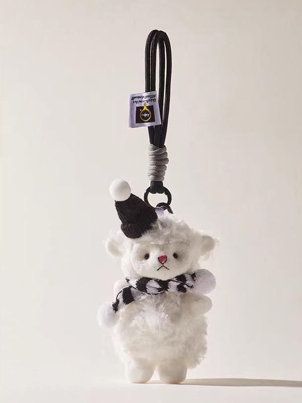 Cute Crochet Creative Cartoon Scarf, Lamb Plush Pendant, Doll Hanging Decoration Creative and Interesting Outdoor Items