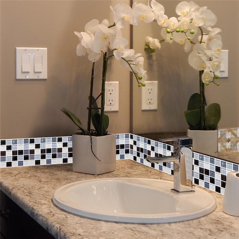 Элегантные 10 шт. наклеек для кухонной плитки с мозаичным узором для стильного домашнего декора