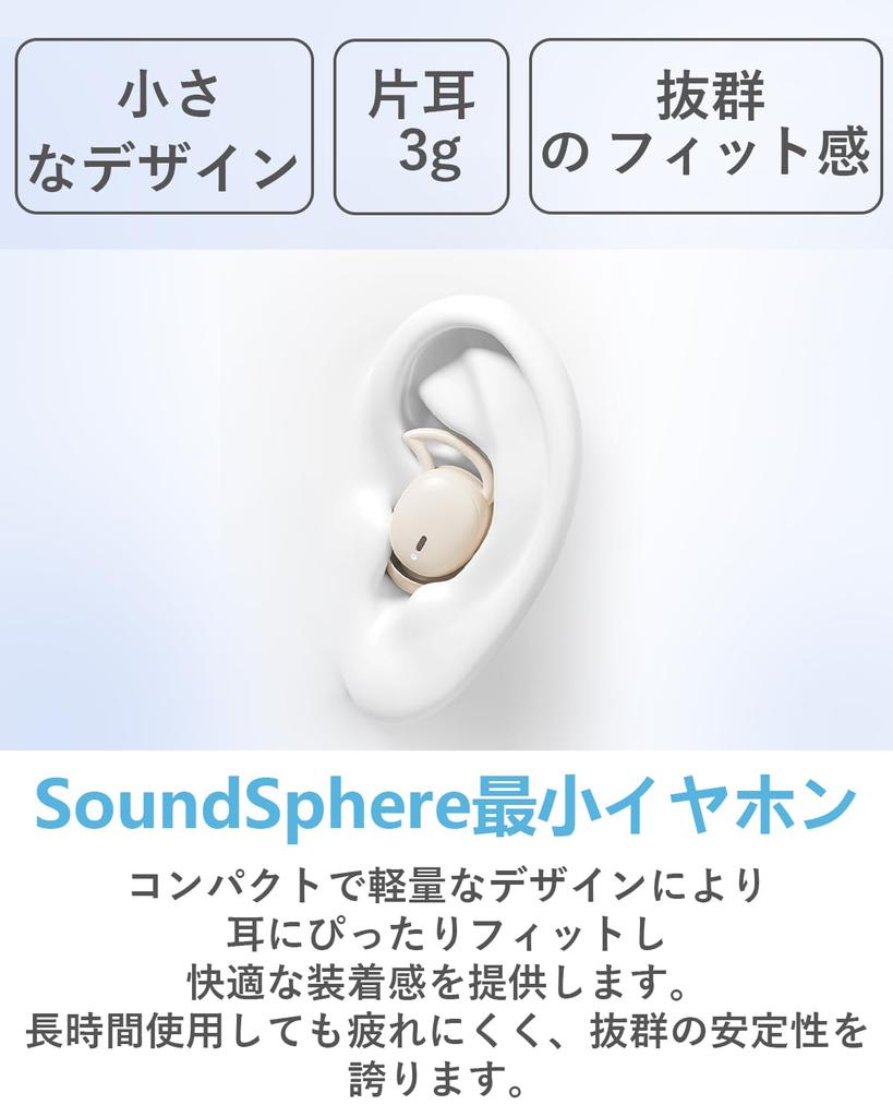 SoundSphere Sleep SS0 Earphones Bluetooth Earphones Wireless No While Wireless Waterproof To 35 Hours of Music Size Ultra Small Canal Conforms To PSE