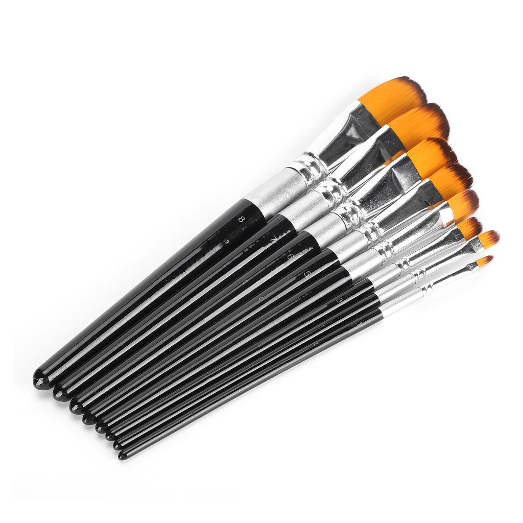 8Pcs Artist Paint Brush Set Nylon Hair Brushes for Oil Acrylic Watercolor Painting