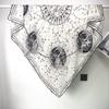 Black and White Silk Wool Constellation Scarf - European and American Style Dual-Use Shawl