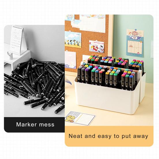 Ящик для хранения, большая емкость, отсеки для держателей ручек, дизайнерский настольный органайзер для канцелярских принадлежностей с ручкой для дома