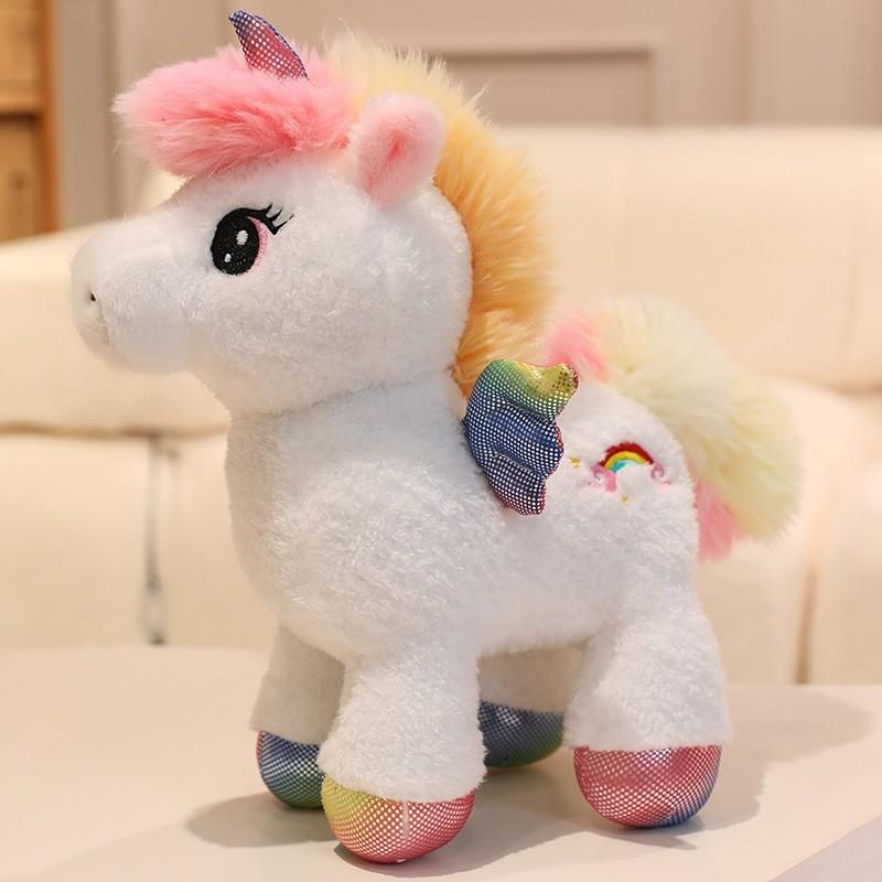 Sunlight Rainbow Horse Plush Toy With Soft Polyester Fill For Kids Playroom Decor