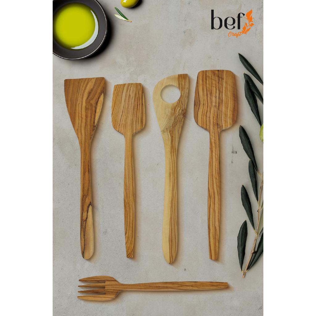 Wooden Spoon Tablespoon Wooden Serving Set Set Olive Wood Kitchen Utensils Dinnerware