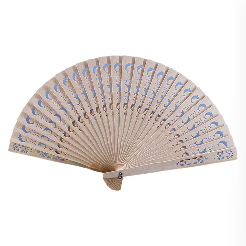 Personalized Carved Chinese Style Wooden Folding Fan Fan Sandalwood Decoration Home Hand Party Supplies Wedding G3O1