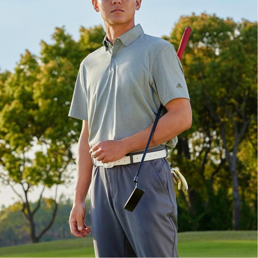 Adidas Go-To Polo Solid Logo Collar Sports Short Sleeve Polo Shirt Men Polo Shirts Pebble-Grey HS1110