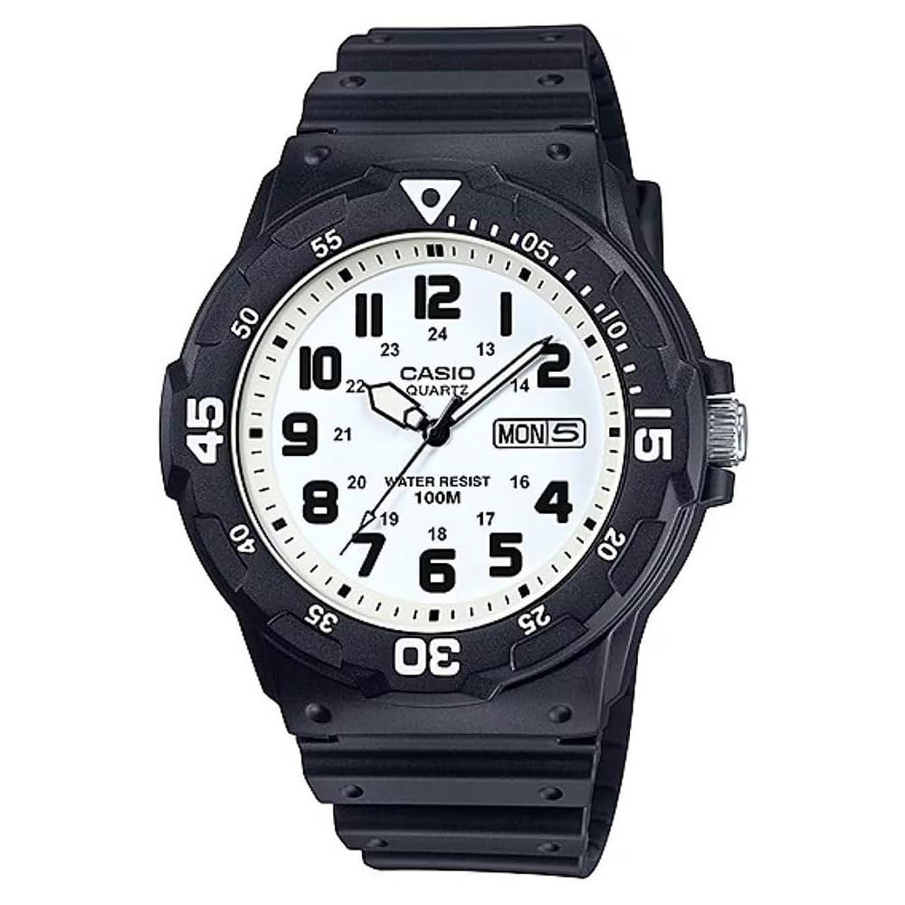 Casio Standard MRW-200H-7B Analog Men's Watch Water Resistant 3-Hand Design White Dial