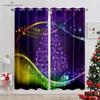 Занавески с рождественскими огнями, снеговик, снежинки, 3D-печать, украшение для праздничной вечеринки, можно сделать на заказ, 2 шт.