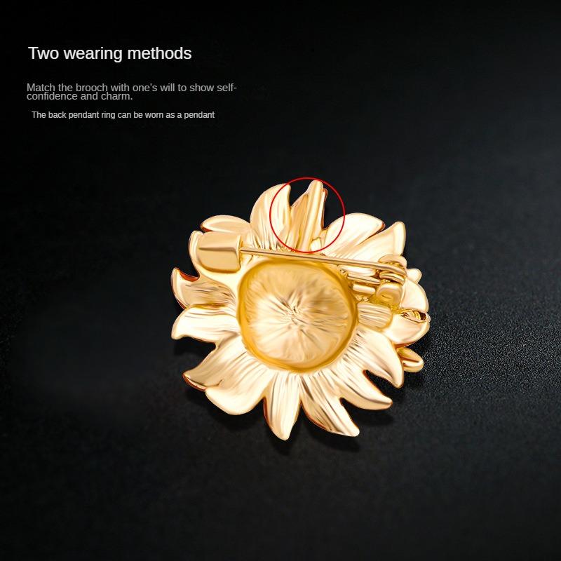 Новая брошь в стиле ретро, элитная и маневренная брошь «Пчела-Маргаритка», женская брошь, брошь «Подсолнух», брошь «Темперамент», брошь-булавка