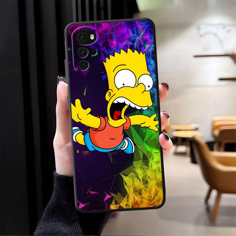 Смешной Чехол Homer Simpson для Motorola Mot G32 G50 G60 G71 G22 Edge40 G53 G30 G60s G52 Edge 20 Pro 30 Lite G51 G73 Черный Мягкий